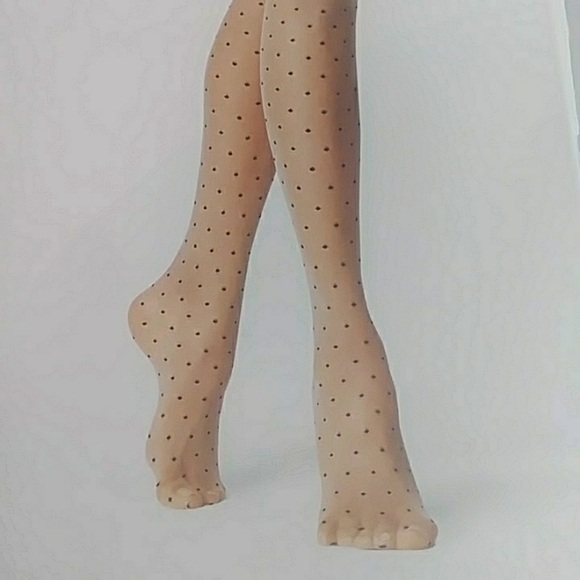 A New Day Fashion Polka Dot Sheer Tights, Nude S/M